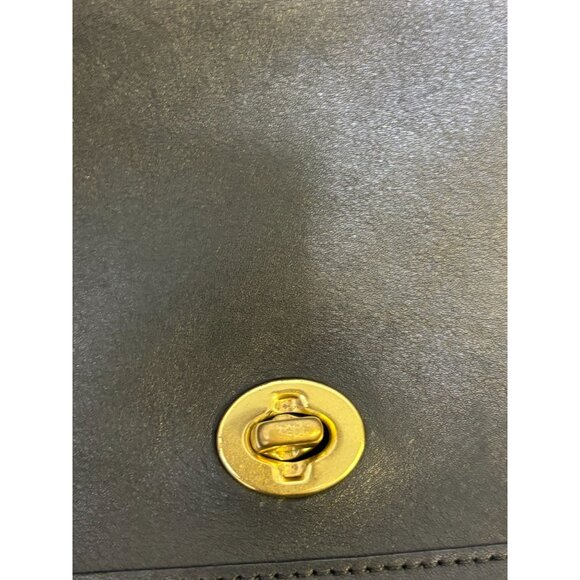 Classic Coach Mini Leather Crossbody Bag In Black With Gold Hardware - Picture 6 of 9